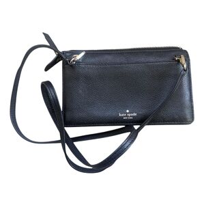 LIKE NEW Kate Spade Black Pebbled Leather Crossbody